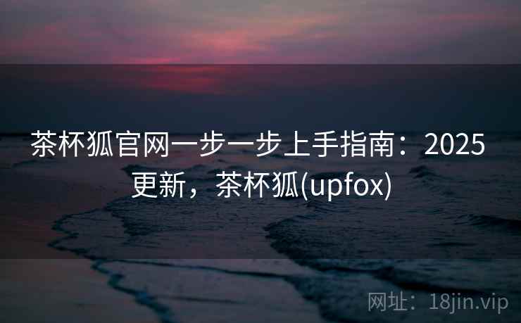 茶杯狐官网一步一步上手指南：2025 更新，茶杯狐(upfox)