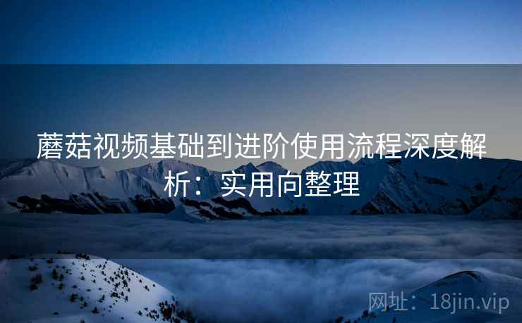 蘑菇视频基础到进阶使用流程深度解析:实用向整理 第2张 蘑菇视频基础到进阶使用流程深度解析:实用向整理 第2张